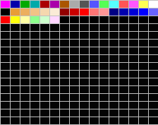 Girl sprite palette