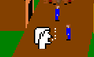 A cursor in Flux World is larger than the characters