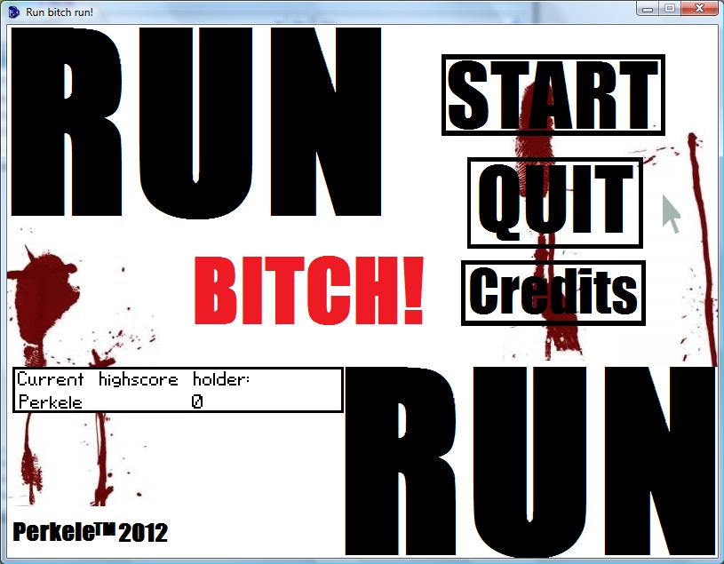 Zoomed screenshot of Run bitch Run! 1.03