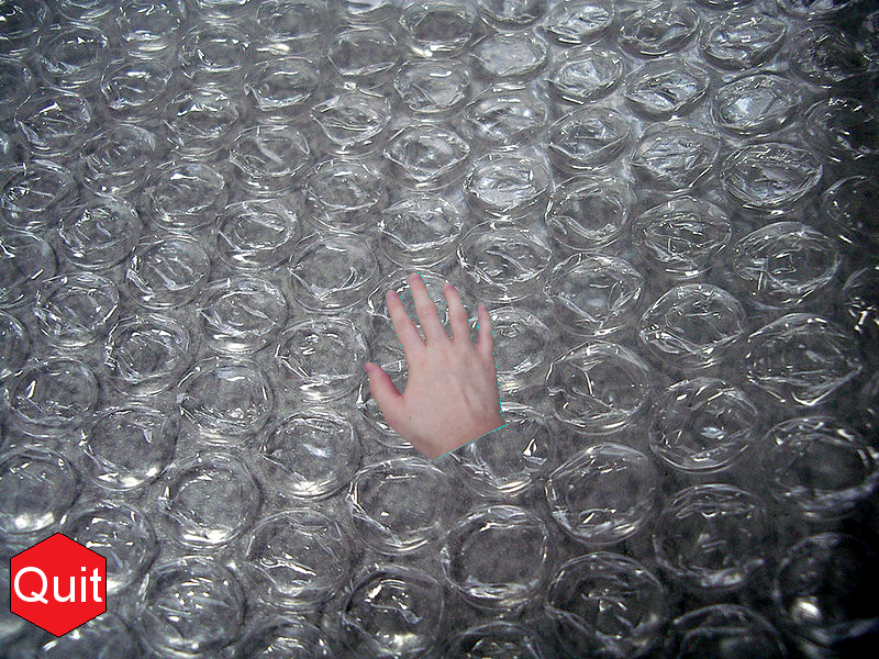 Zoomed screenshot of Bubble Wrap Popping Simulator 2013