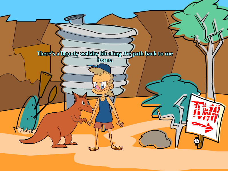 Zoomed screenshot of Bruce Quest: Secrets of the Outback