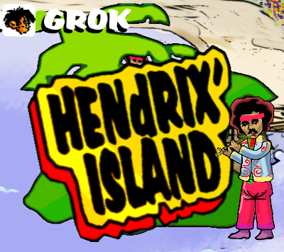 Zoomed screenshot of HENdRIX' Island