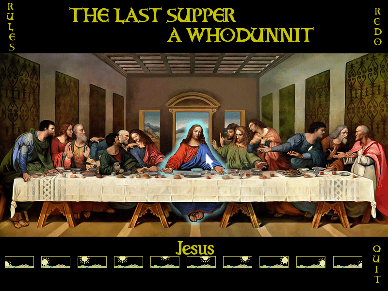Zoomed screenshot of THE LAST SUPPER, A WHODUNNIT
