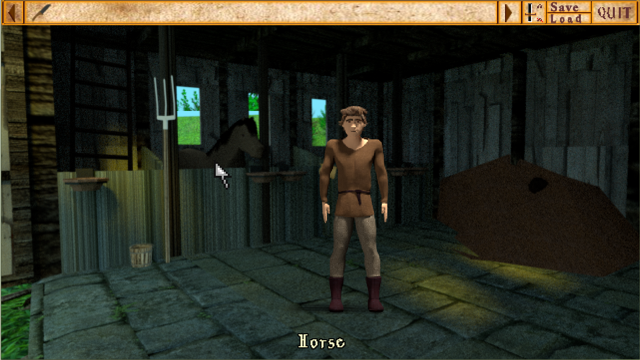 Zoomed screenshot of Stable Pete and the Joust (DEMO)