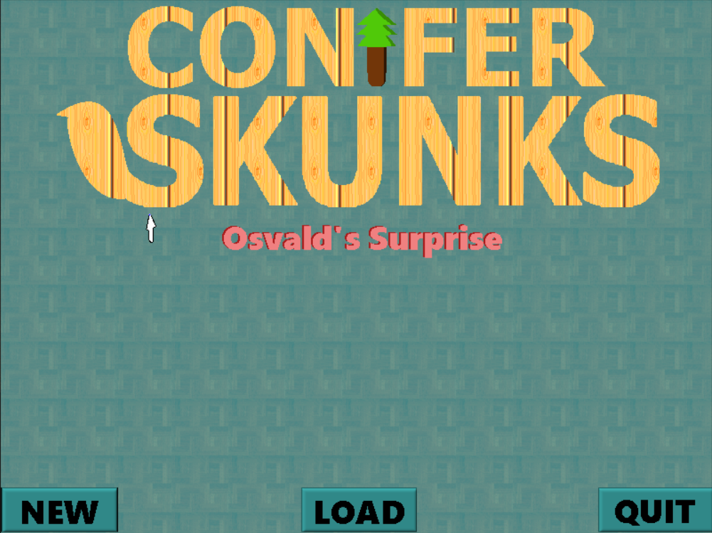 Zoomed screenshot of Conifer Skunks: Osvald's Surprise