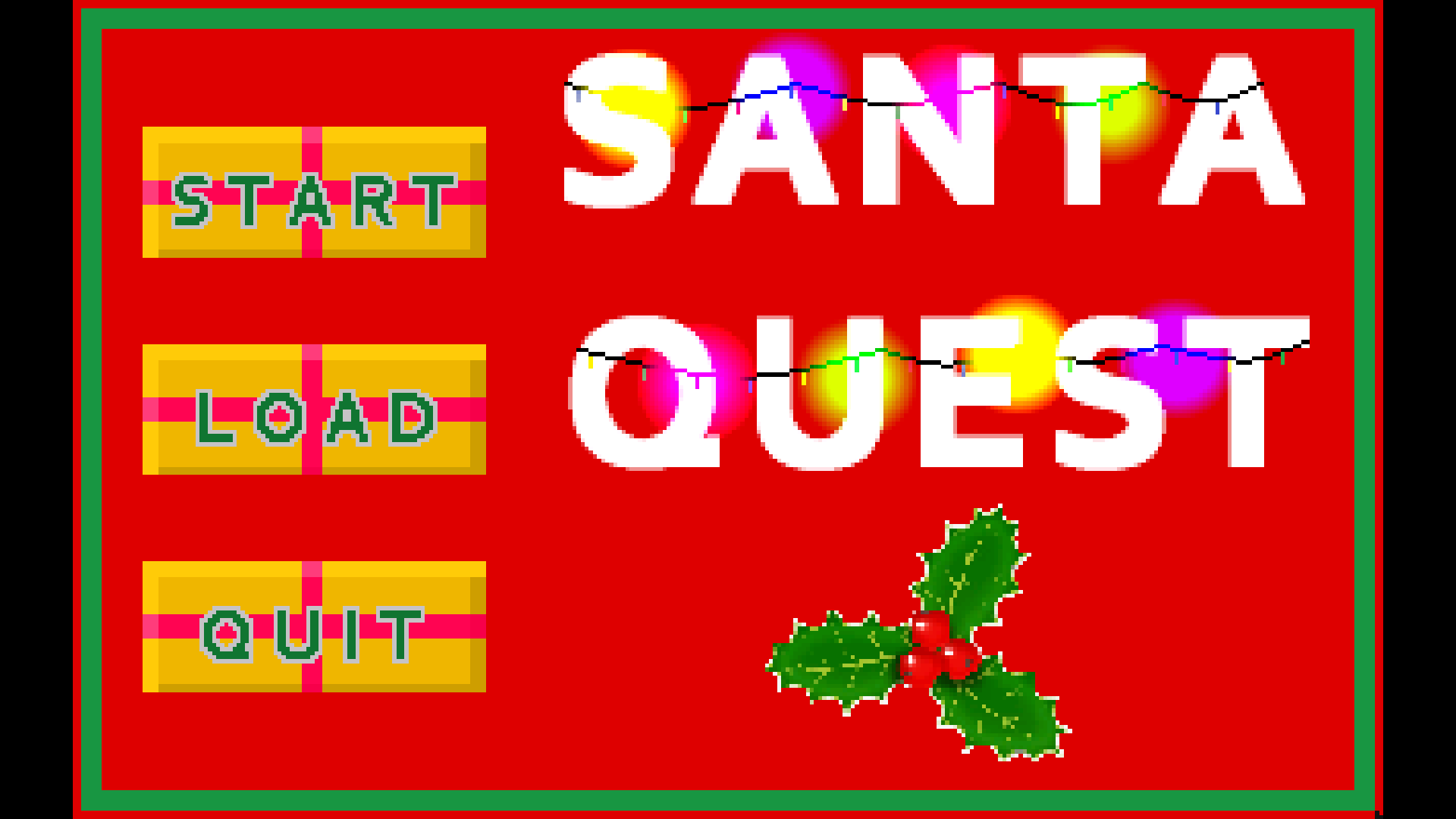 Zoomed screenshot of Santa Quest