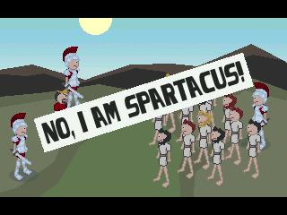 Zoomed screenshot of No, I Am Spartacus!