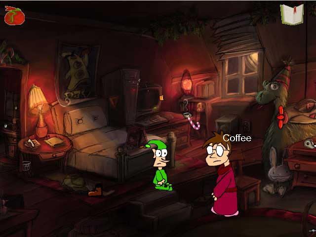 Zoomed screenshot of Christmas Quest 3: Santa's Little Help Desk