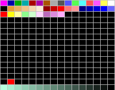 AGS palette after importing Disco background