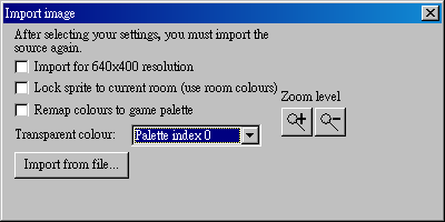 Exact palette import sprite settings