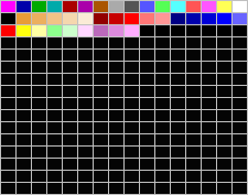 Alien sprite palette