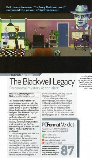 Ags in the media BlackwellLegacy review PC Format UK Jul 2007.jpg
